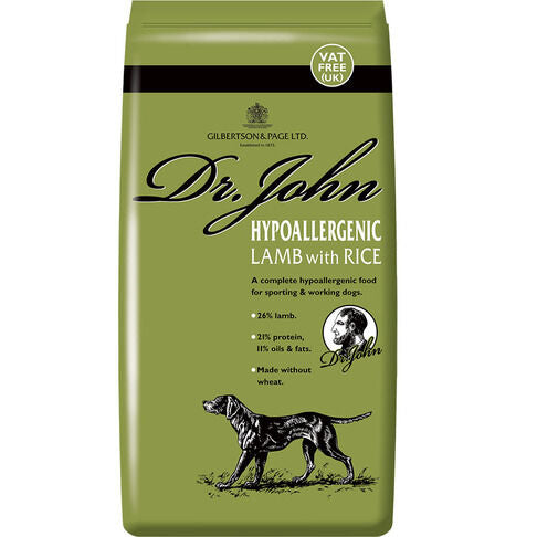 Dr John Hypoallergenic Dog Food Lamb and Rice 15kg