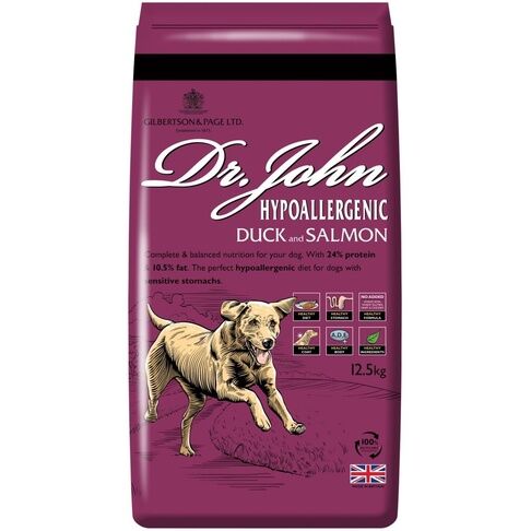 Dr John Duck and Salmon Hypoallergenic Gluten Free Dry Dog Food 2kg