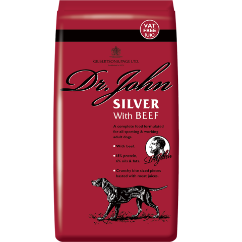 Dr John Adult Silver Working Dog Food 15kg -  Beef and Vegtable