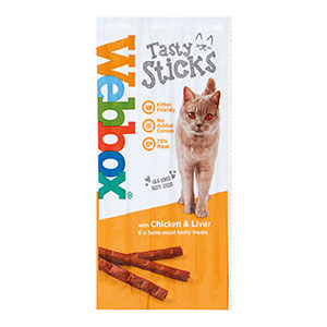 Webbox Tasty Sticks Cat Treats Chicken and Liver x 3 Packs (web exclusive) SAVE