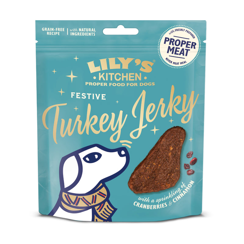 Lily's Kitchen Festive Turkey Jerky Dog Treats 70g