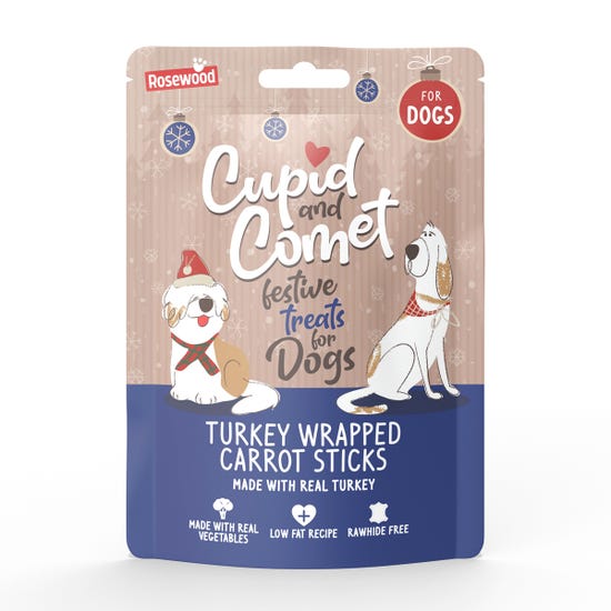 Rosewood Cupid & Comet Turkey Wrapped Carrot Sticks 100g