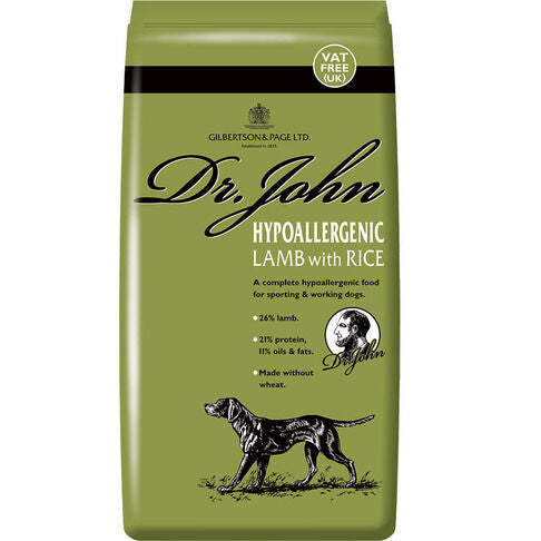 Dr John Hypoallergenic Dog Food Lamb and Rice 12.5kg