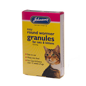 Johnsons Easy Round Wormer Granules for Cats and Kittens x 3 Sachets