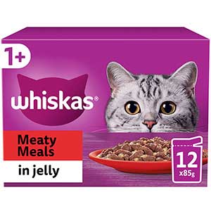 Whiskas +1 Meat Selection in Jelly Cat Food 12 x 85g