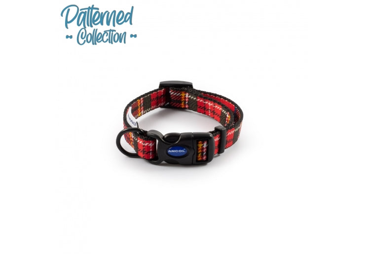 Ancol Red Tartan Dog Collar 45-70cm