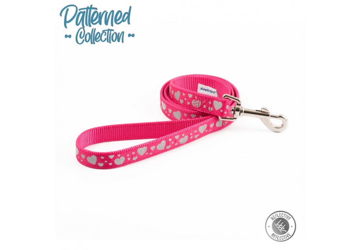 Ancol Reflective Hearts Dog Lead