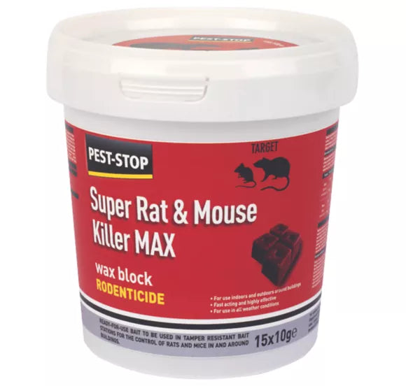 Pest Stop Rat & Mouse Killer 15 x 10g