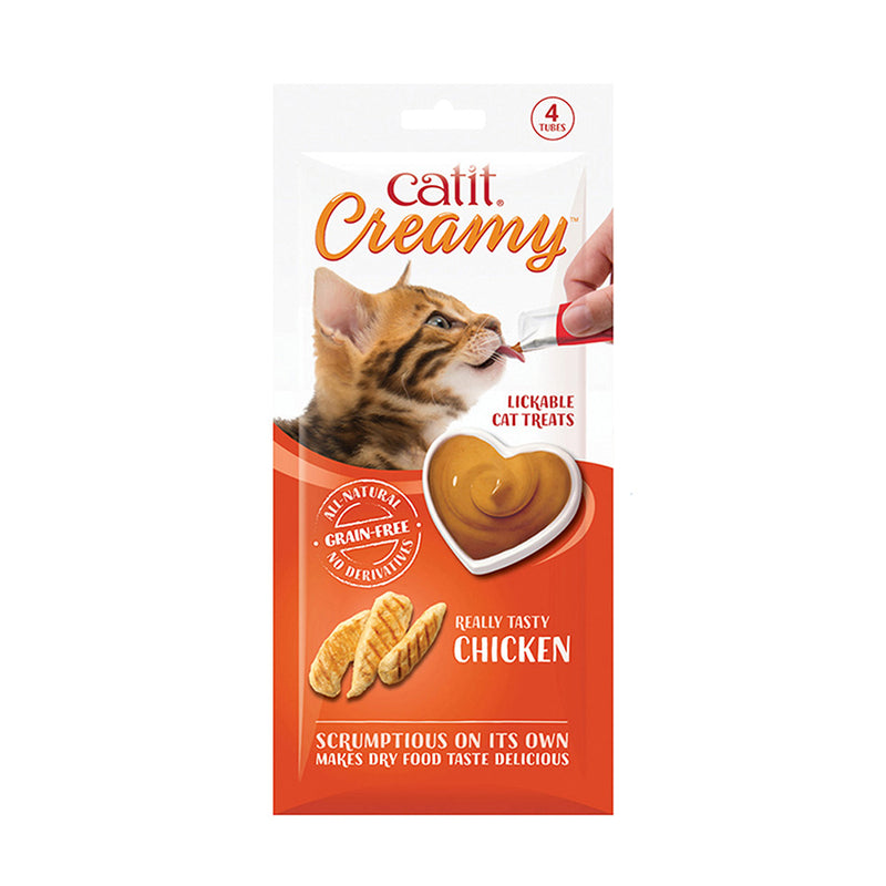 Catit Creamy Lickable Cat Treats Chicken 4 x 10g