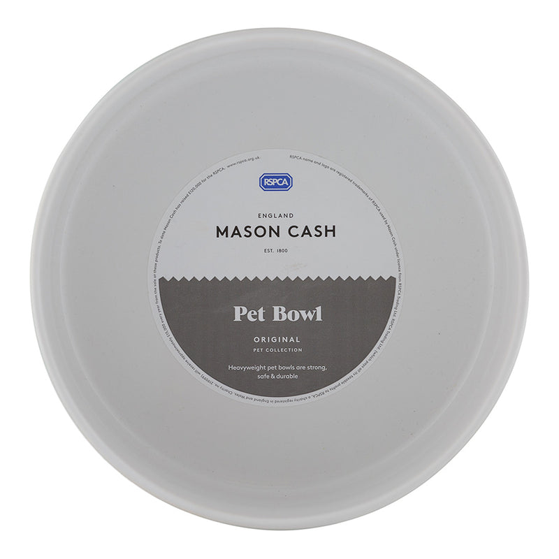 Mason Cash Grey Spot Ceramic Dog Bowl - 18cm Large