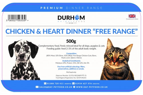 DAF Chicken & Heart Dinner 500g 80-10-10