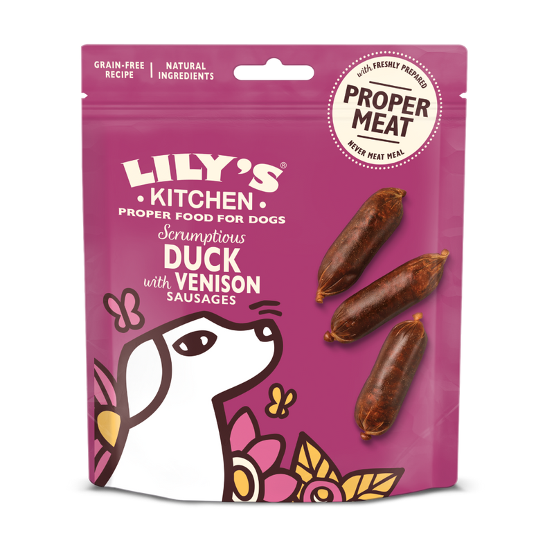 Lily's Kitchen Grain Free Duck with Venison Sausages 70g