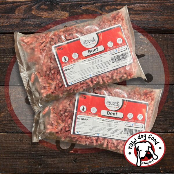 Drool Raw Free Flow Beef 1kg 80-10-10