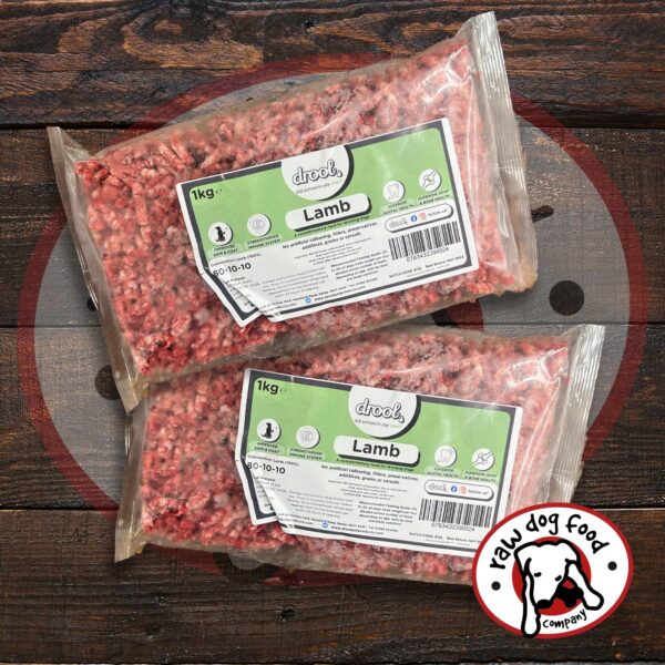 Drool Raw Free Flow Lamb 1kg 80-10-10