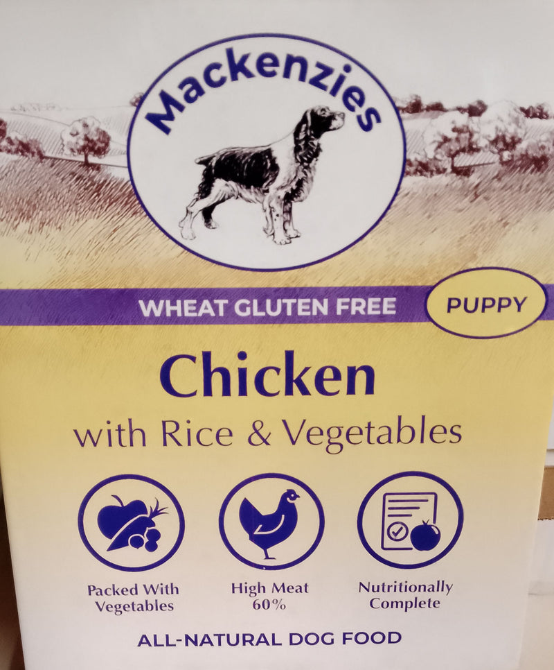 Mackenzies Puppy Wet Food Chicken with Rice & Veg - Gluten Free