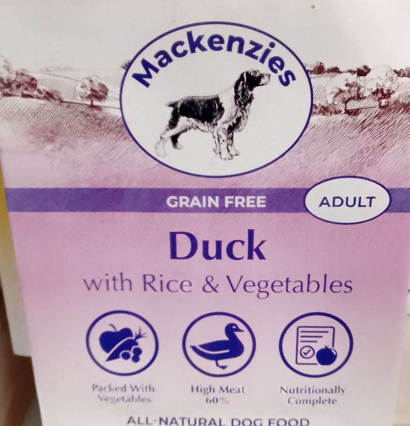 Mackenzies Adult Dog Wet Food Duck with Rice & Veg - Gluten Free