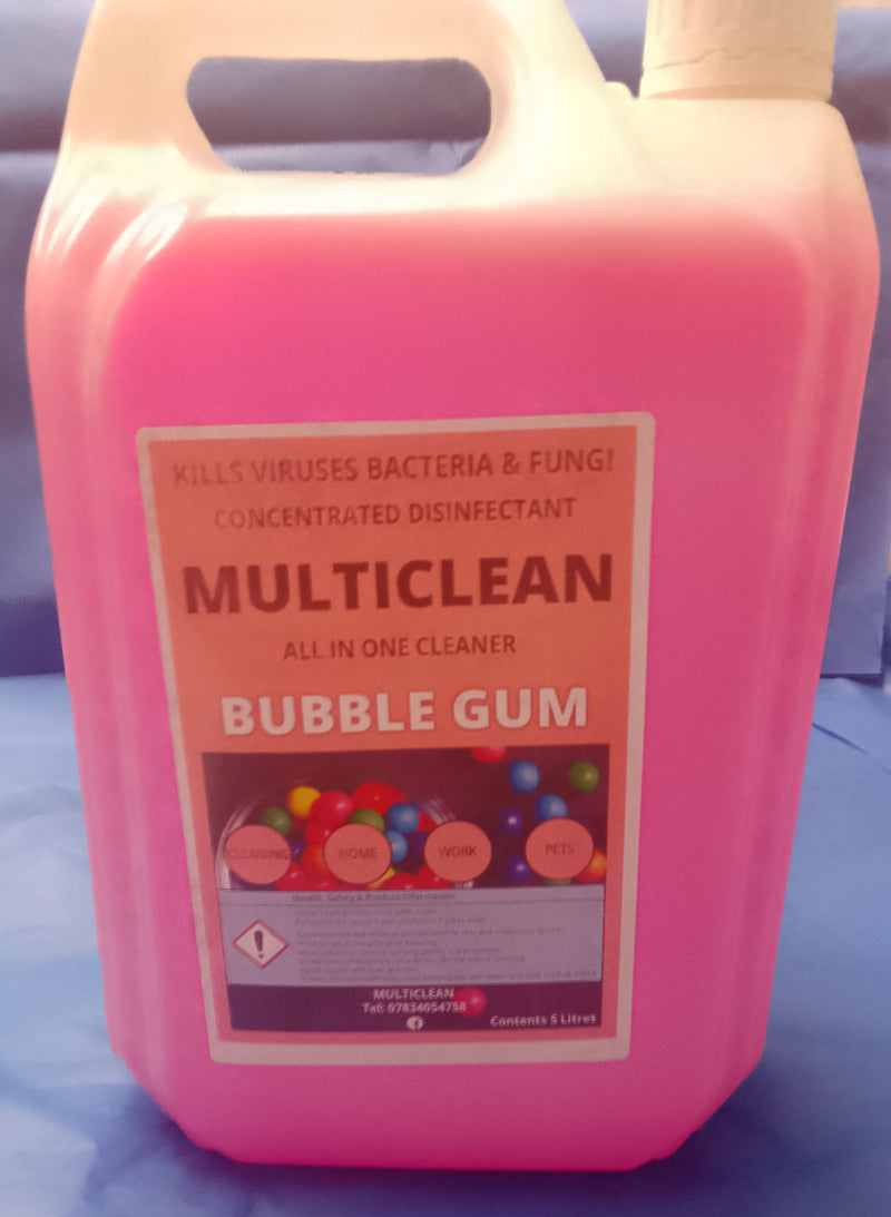 Multiclean Disinfectant Bubble Gum Fragrance 5 Litre