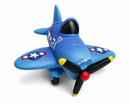 Small blue military style plane
