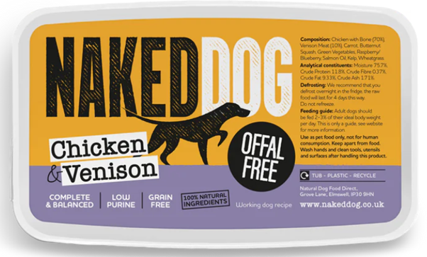 Naked Dog Chicken and Venison Offal Free 2 x 500g