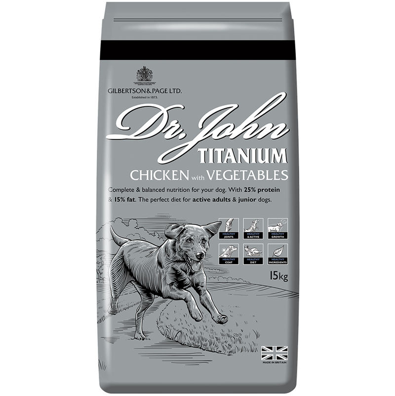 Dr John Titanium Complete Dry Dog Food Chicken and Vegetables 4kg