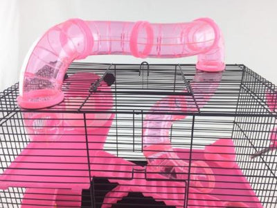 Bernie Large Dwarf Hamster Cage - Pink and Black