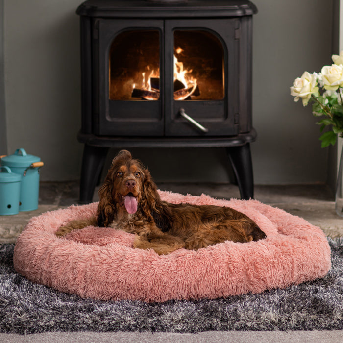 Dognut Dog Bed - Pink Large Diameter 101 cm (40")