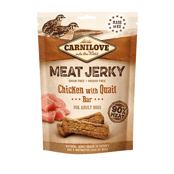 Carnilove Chicken and Quail Meat Jerky Grain Free 100g