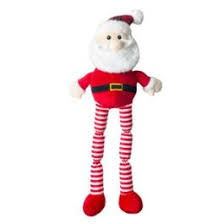 Happy Pet Long Legs Squeaky Santa Dog Toy