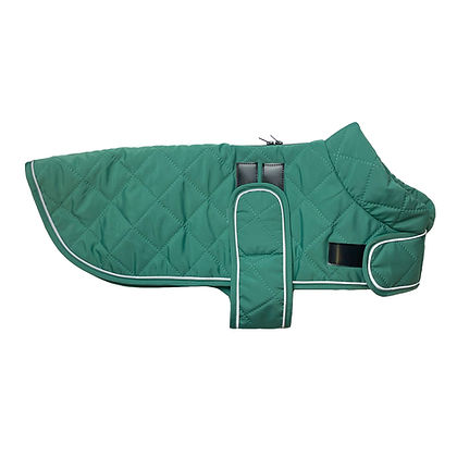 Go Walk Quilted Dog Coat Teal Small 35cm