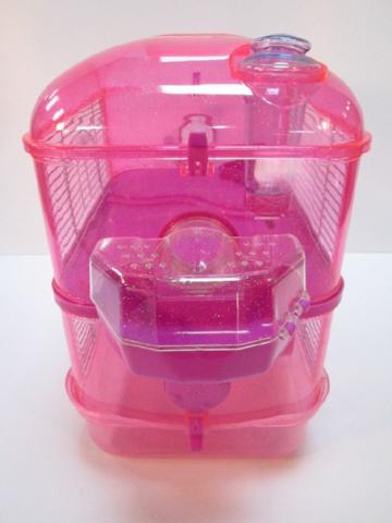 Fantazia Plastic Dwarf Hamster Cage Pink and Purple