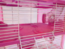 Fantazia Plastic Large Dwarf Hamster Cage - Pink and Purple
