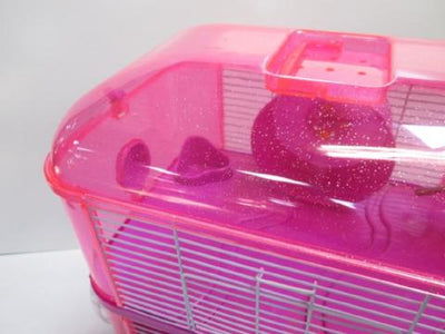 Fantazia Plastic Large Dwarf Hamster Cage - Pink and Purple