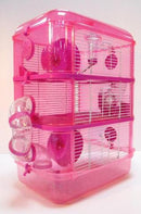 Fantazia Plastic Large Dwarf Hamster Cage - Pink and Purple