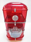 Fantazia Plastic Large Dwarf Hamster Cage - Red and Silver