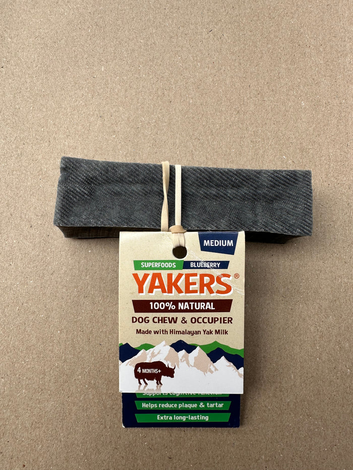 Yakers Dog Chew Blueberry - Medium