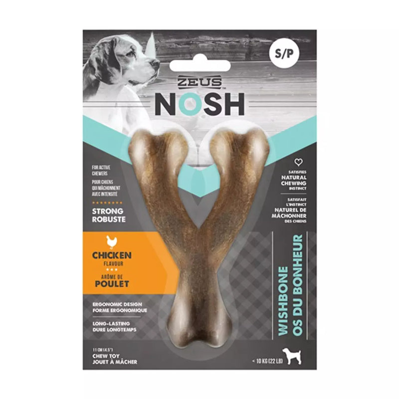 Zeus Nosh Wishbone Dog Chew Toy Chicken Flavour - Small