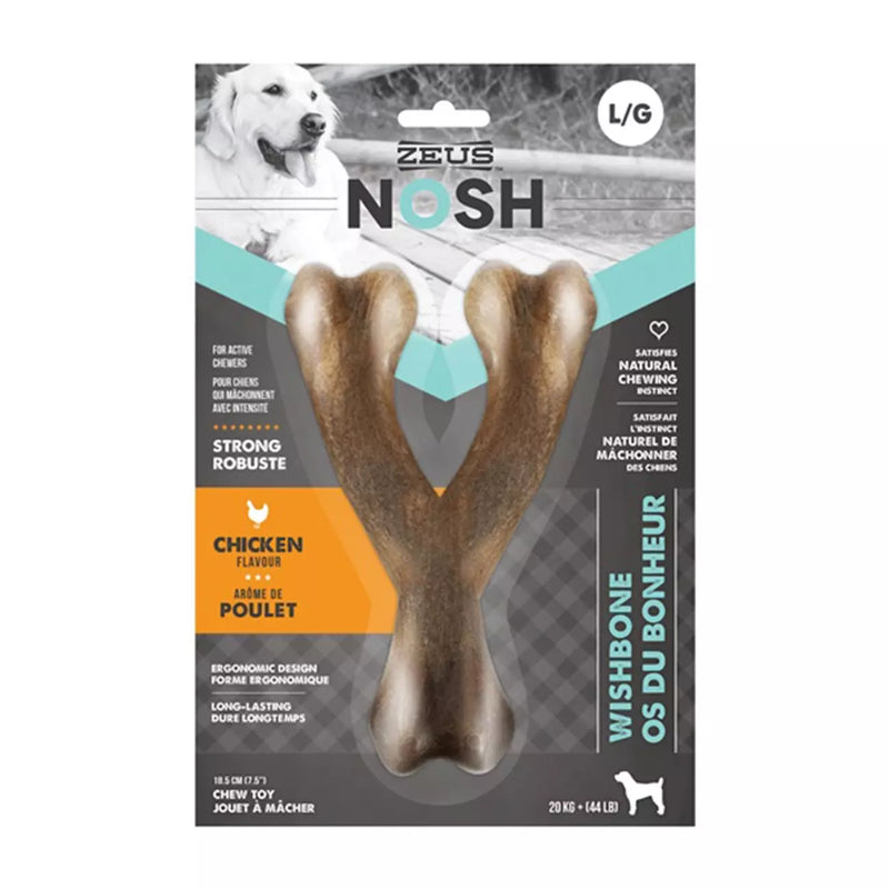 Zeus Nosh Wishbone Dog Chew Toy Chicken Flavour - Large