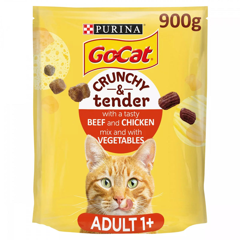 GoCat Crunchy and Tender Beef and Chicken 1+ Years 900g