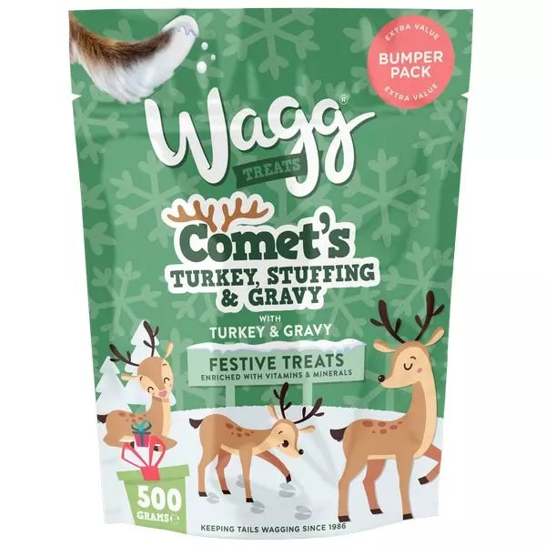 Wagg Comet Turkey and Stuffing with Gravy Dog Treats 500g