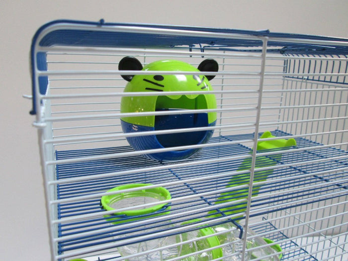 Penthouse Large Hamster Cage - Blue and Lime