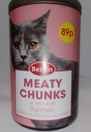 Meaty Chunks Wet Cat Food Salmon in Jelly 400g