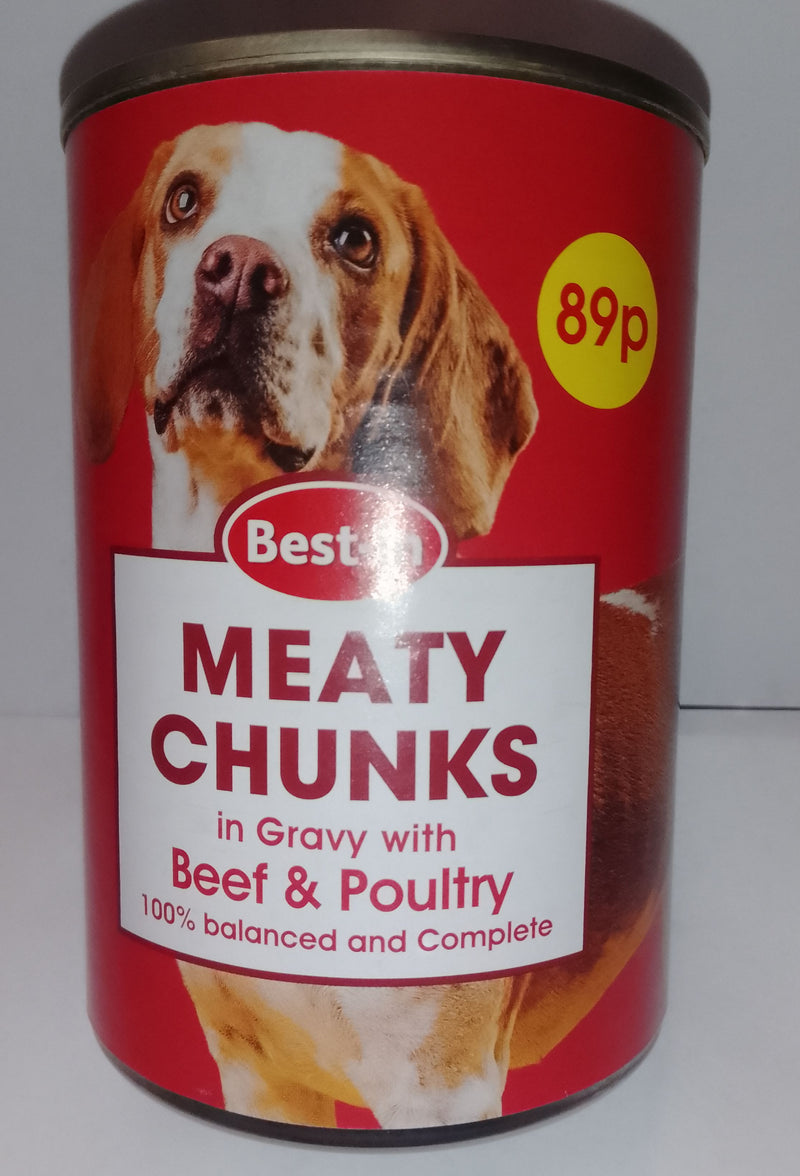 Meaty Chunks Adult Dog Food Beef & Poultry in Gravy 400g