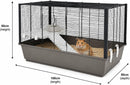 Griege Luxe 2 Large Syrian & Dwarf Hamster Cage 80 x 50 x 50cm ( with FREE Hamster Wheel)