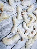 Rabbits Feet with Hair x 2