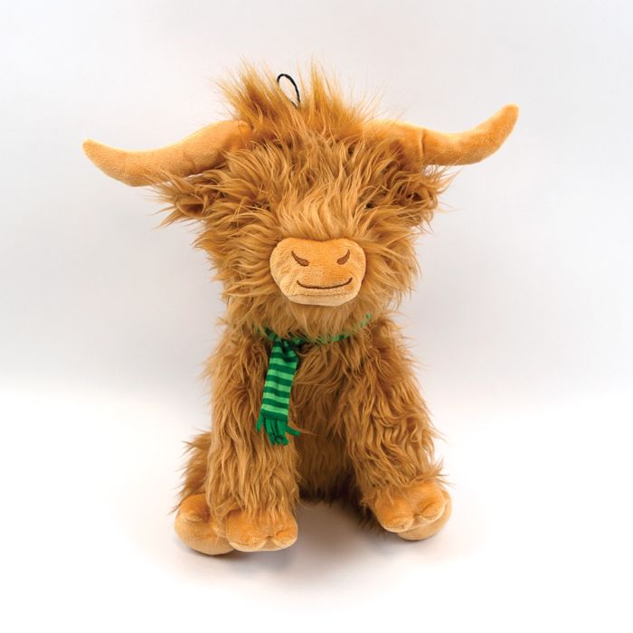 Happy Pet Festive Highland Cow Large Dog Toy