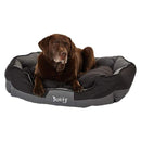 Bunty Anchor Waterproof Dog Bed Black & Grey Large 75cm x 60cm