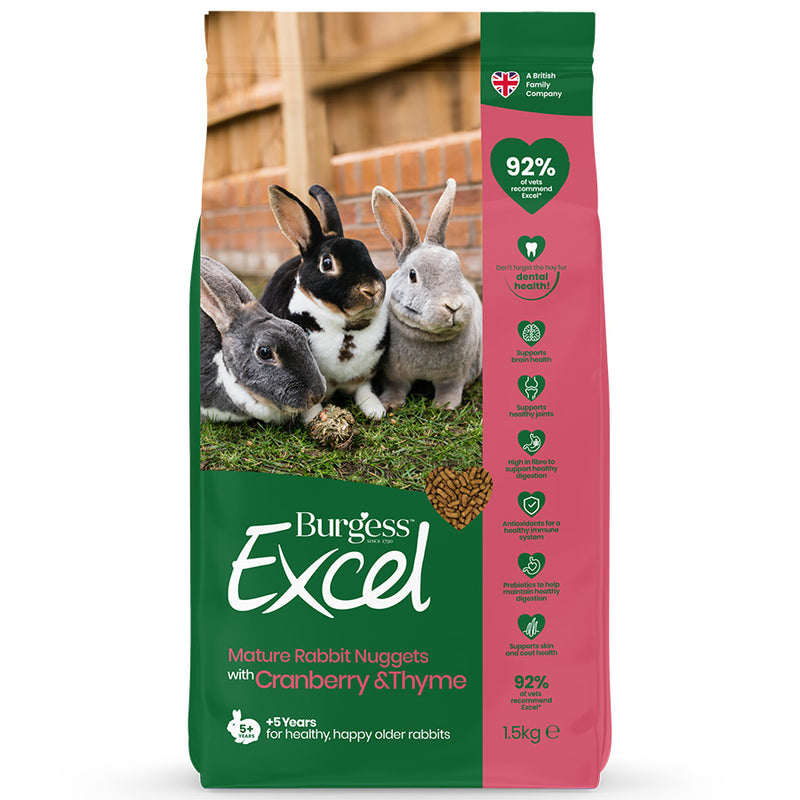 Burgess Excel Mature Rabbit Nuggets with Rosemary and Thyme 1.5kg