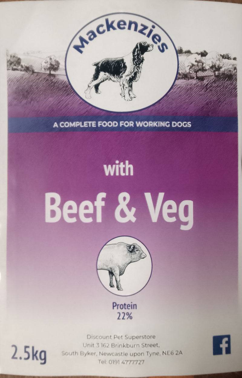 Mackenzies Complete Dry Dog Food Beef and Veg 2.5kg