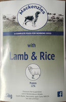 Mackenzies Adult Working Dog Complete Dry Dog Food Lamb and Rice 15kg