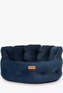 Joules Chesterfield Dog Bed - Blue Large H70 x W70 x H27